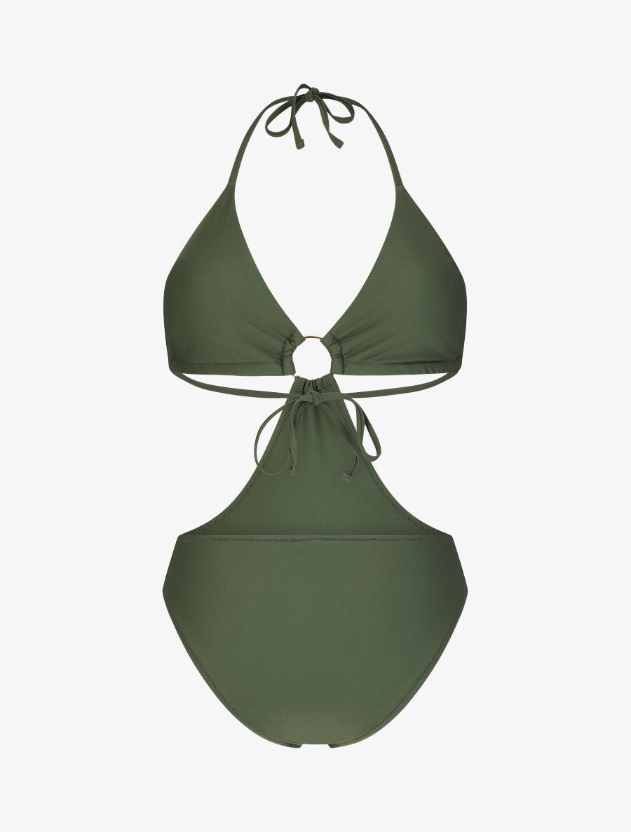 Trikini uni à anneau - Kaki - 4