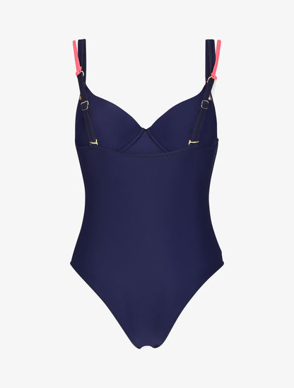 Maillot de bain une pièce à liens - Marine - 4