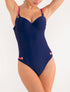 Maillot de bain une pièce à liens - Marine - 1