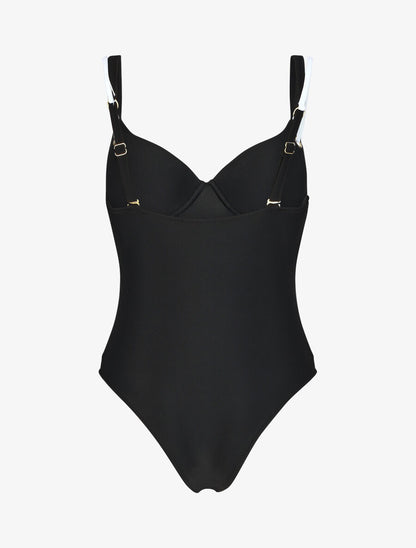 Maillot de bain une pièce à liens - Noir - 4