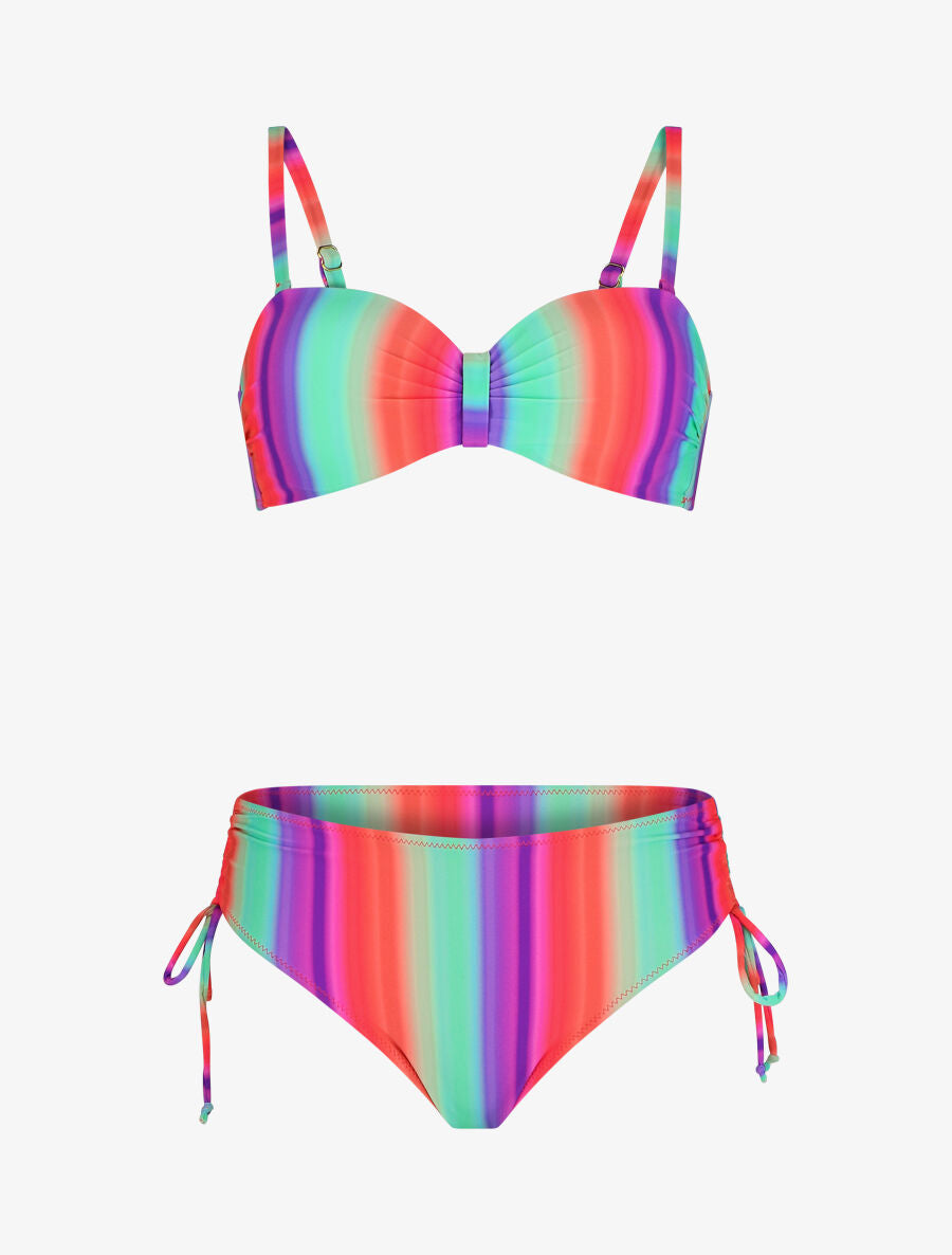 Bikini à imprimé arc-en-ciel - Rose - 2