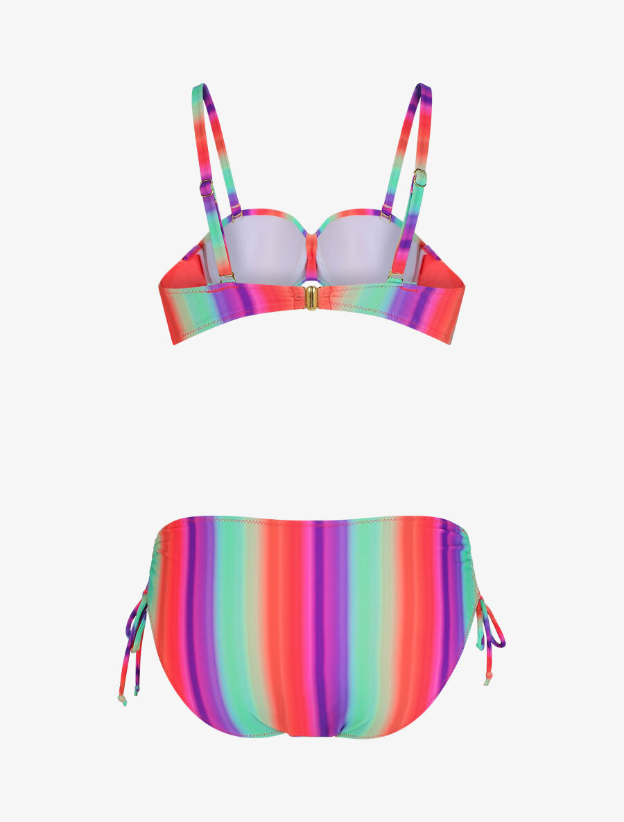 Bikini à imprimé arc-en-ciel - Rose - 3