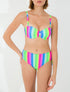 Bikini à imprimé arc-en-ciel - Bleu - 1