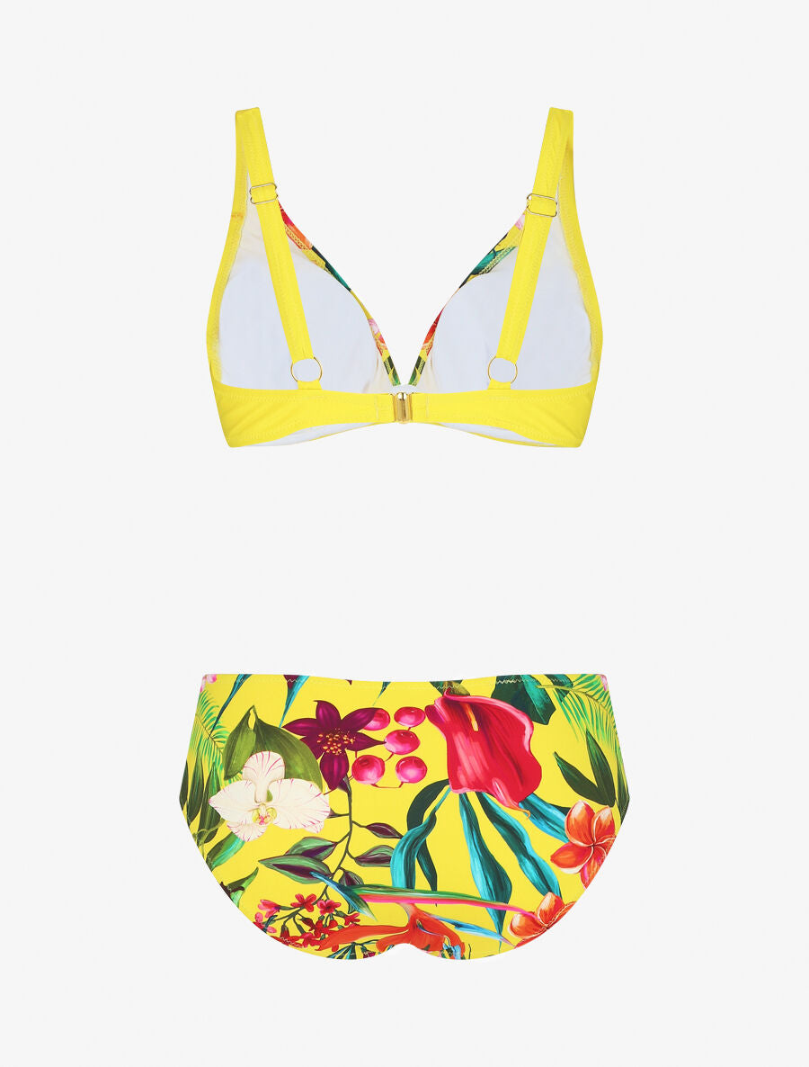 Bikini à imprimé tropical - Jaune - 4