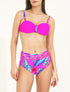 Bikini à imprimé fleurs tropicales - Fushia - 1