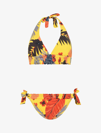 Bikini imprimé tropical - Jaune - 4