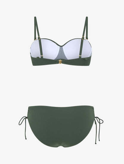 Bikini à noeud - Kaki - 3