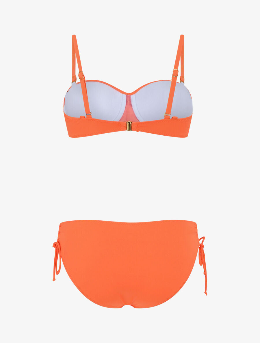 Bikini à noeud - Orange fluo - 3