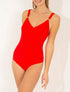 Maillot de bain une pièce à détail bijoux - Rouge - 1