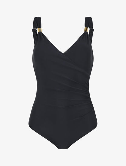 Maillot de bain une pièce à détail bijoux - Noir - 2