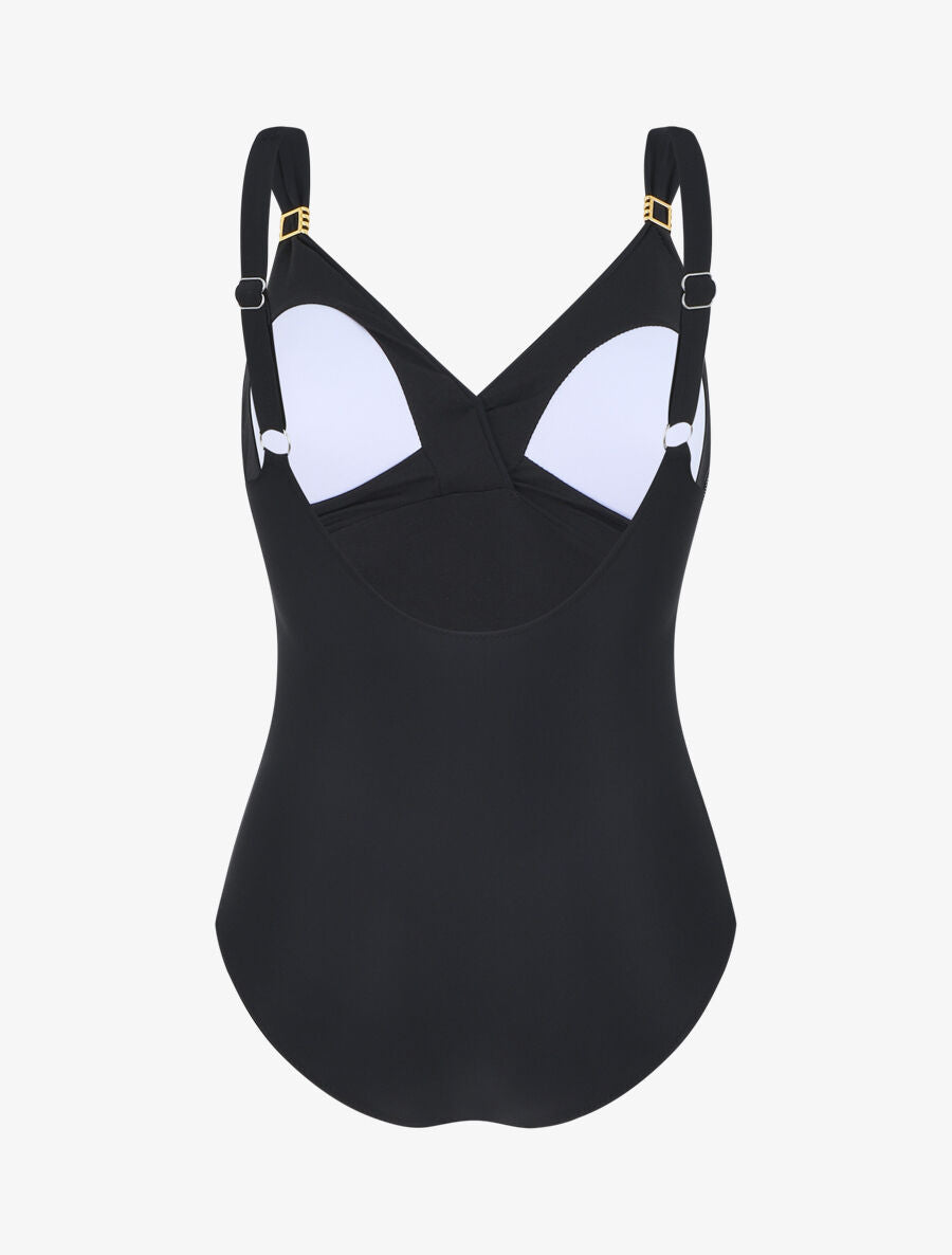 Maillot de bain une pièce à détail bijoux - Noir - 3