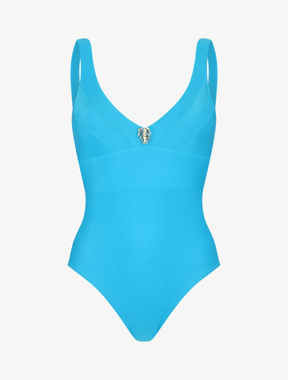 Maillot de bain 1 pièce uni - Turquoise - 5