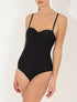 Maillot de bain une pièce uni - Noir - 1