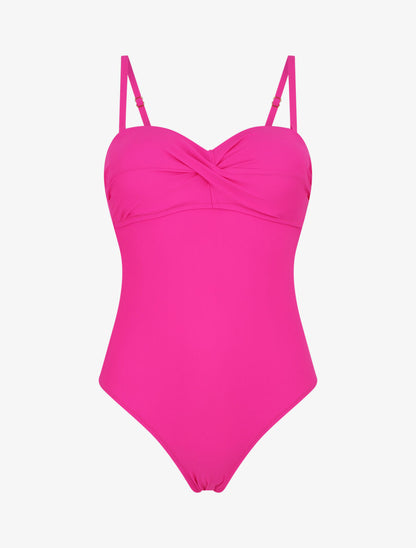 Maillot de bain une pièce uni - Fushia - 4