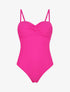 Maillot de bain une pièce uni - Fushia - 4