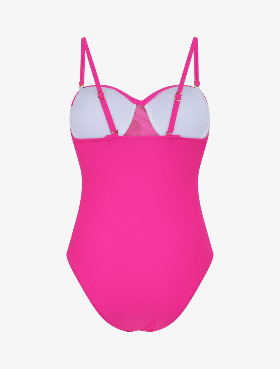 Maillot de bain une pièce uni - Fushia - 2