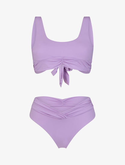 Bikini brassière et tanga montant - Lilas - 5