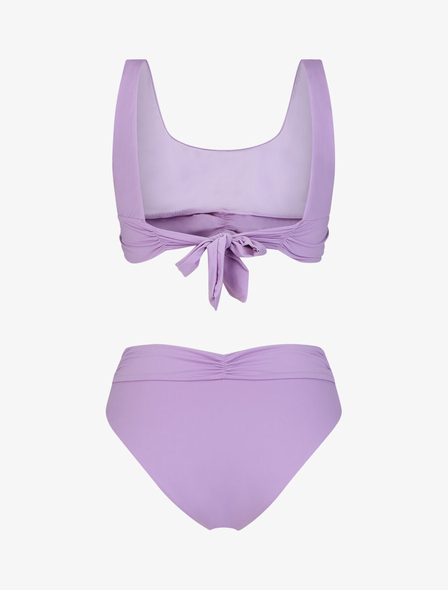 Bikini brassière et tanga montant - Lilas - 4