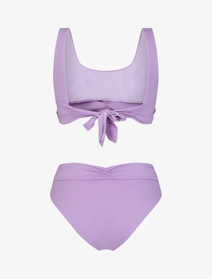 Bikini brassière et tanga montant - Lilas - 4