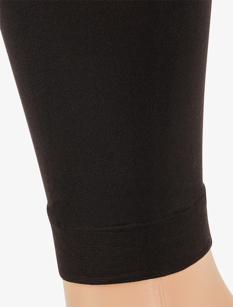 Collants unis style leggings - Noir - 2