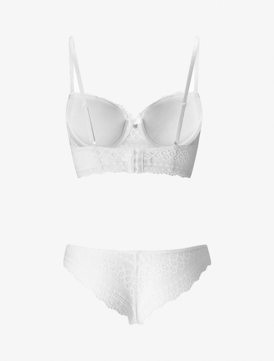 Ensemble lingerie en dentelle - Blanc - 2
