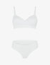 Ensemble lingerie en dentelle sans couture - Blanc - 1