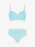 Ensemble lingerie en dentelle sans couture - Turquoise - 4