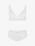 Ensemble soutien-gorge push-up et culotte en dentelle fleurie - Blanc - 4