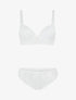 Ensemble soutien-gorge et culotte en dentelle - Blanc - 1