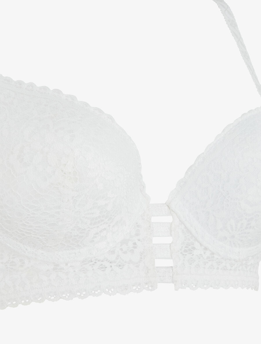 Ensemble soutien-gorge et culotte en dentelle - Blanc - 3