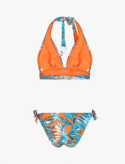 Bikini motif tropical - Orange fluo - 2