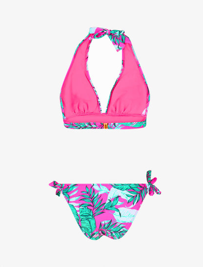 Bikini motif tropical - Rose fluo - 2