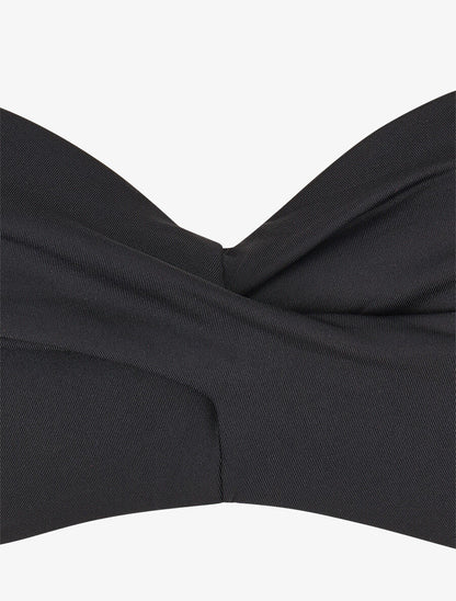 Bikini à balconnet et tanga uni - Noir - 3