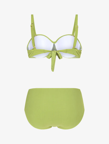 Maillot de bain 2 pièces taille haute - Vert anis - 2