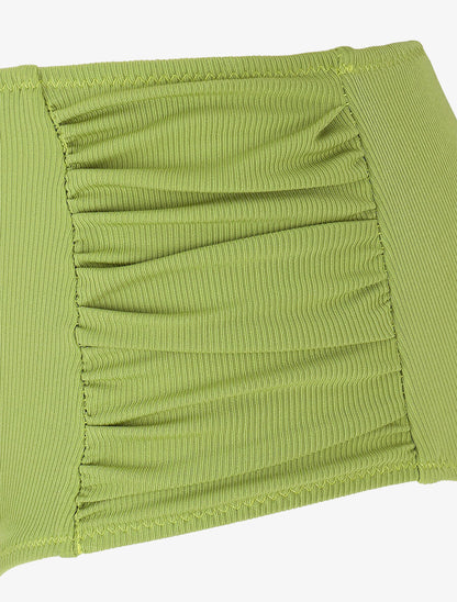 Maillot de bain 2 pièces taille haute - Vert anis - 3
