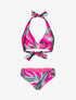 Maillot de bain 2 pièces triangle imprimé tropique - Rose fluo - 4
