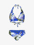Maillot de bain 2 pièces triangle imprimé tropique - Bleu électrique - 4