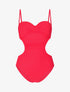 Trikini uni torsadé - Rouge framboise - 1