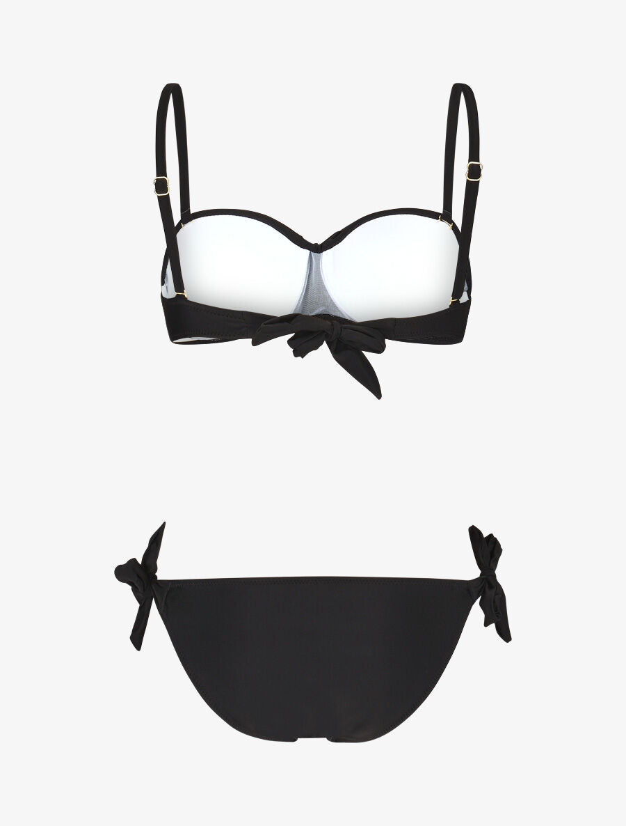 Maillot de bain 2 pièces torsadé - Noir - 2