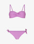Maillot de bain 2 pièces torsadé - Rose violacé - 1