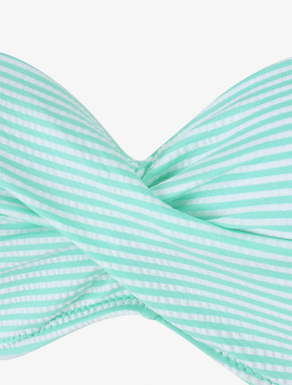 Bikini imprimé rayé - Vert - 3