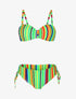 Bikini à imprimé rayures - Vert fluo - 4