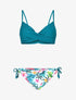 Bikini à imprimé tropical - Blanc - 1