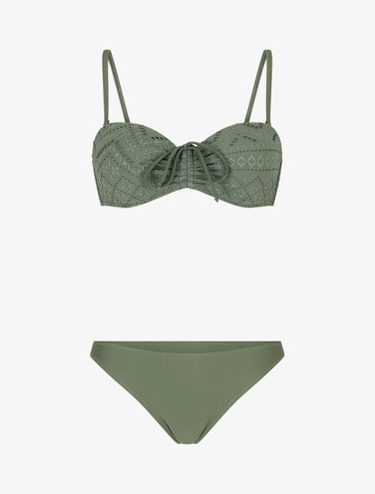 Ensemble de maillot de bain uni - Kaki - 4
