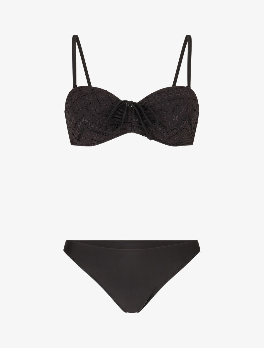 Ensemble de maillot de bain uni - Noir - 4