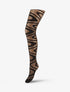 Collants en voile à motif vagues - Noir - 3