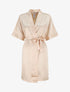 Kimono satiné manches courtes - Beige - 1