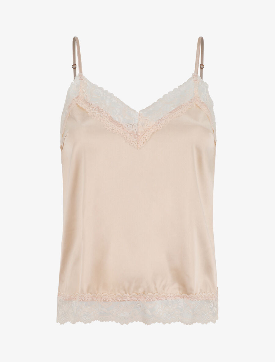 Ensemble caraco et short de pyjama à dentelle - Beige rosé - 6