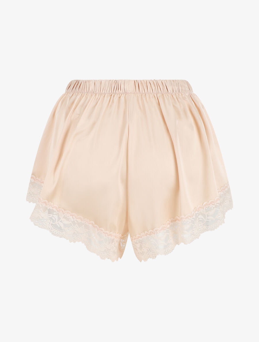 Ensemble caraco et short de pyjama à dentelle - Beige rosé - 5