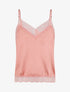Ensemble caraco et short de pyjama à dentelle - Rose - 1